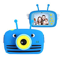 Цифровой детский фотоаппарат ХоКо KVR-100 Bee Dual Lens Голубой