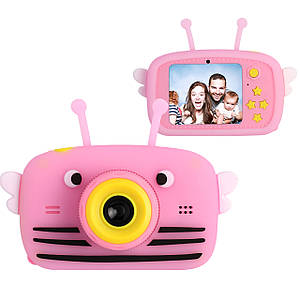 Цифровий дитячий фотоапарат ХоКо KVR-100 Bee Dual Lens Рожевий