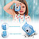 Силіконовий чохол і ремінець для дитячого цифрового фотоапарата ХоКо KVR-001 блакитний, фото 5