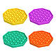 Іграшка антистрес Sibelly Pop It Mono Octagon Yellow, фото 3