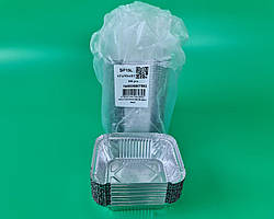 Контейнер з харчової алюмінієвої фольги прямокутний 225мл SP15L 100шт в упаковки (1 пачка)