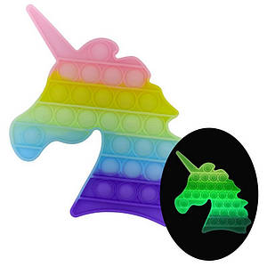 Іграшка антистрес Sibelly Pop It Unicorn Glow in Dark