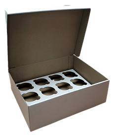 Коробка на 12 капкейка біла (посил)