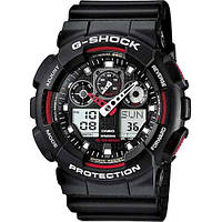 Часы наручные G-SHOCK GA-100B (Black Red) | Мужские наручные часы