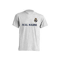 Футболка бавовняна Real Madrid (2) для уболівальника 2018-Real (5), Сірий, Розмір (EU) — 2XL-3XL