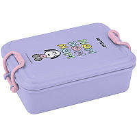 Ланчбокс для їжі. Виготовлений з харчового пластику. Розділений на два відділи. Об'єм 650 мл.