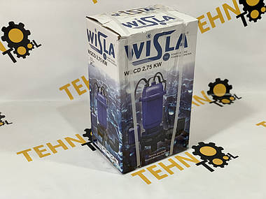 Насос фекальний з поплавцем Wisla WQCD 2.75 KW з ножем (фрезою) Польща!, фото 3