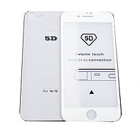 Захисне скло для iPhone 8 5D front-WHITE, колір - white