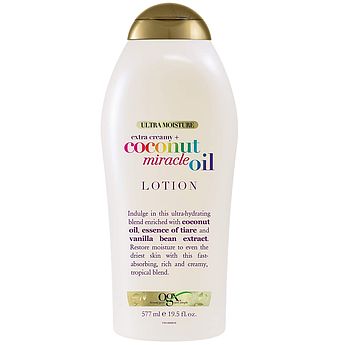 Зволожувальний лосьйон для тіла з кокосовою олією OGX Extra Creamy + Coconut Miracle Oil Lotion 577 мл