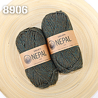 Пряжа Drops Nepal 8906 Зелёный лес