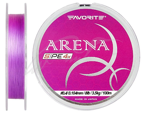 Шнур Favorite Arena PE 4x 150м (purple) #0.175/0.071 3.5 mm lb/1.4 kg