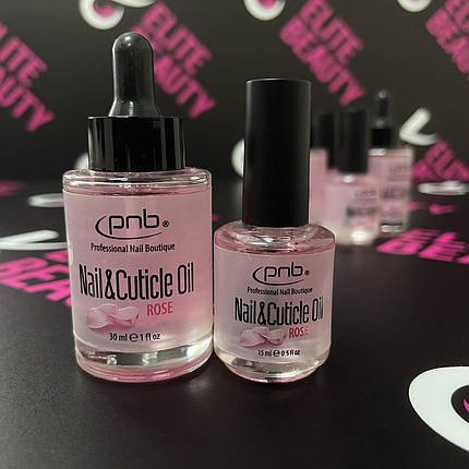 Поживна олія для кутикули (з запахом троянди) Nail&Cuticle Oil, Rose PNB, фото 1