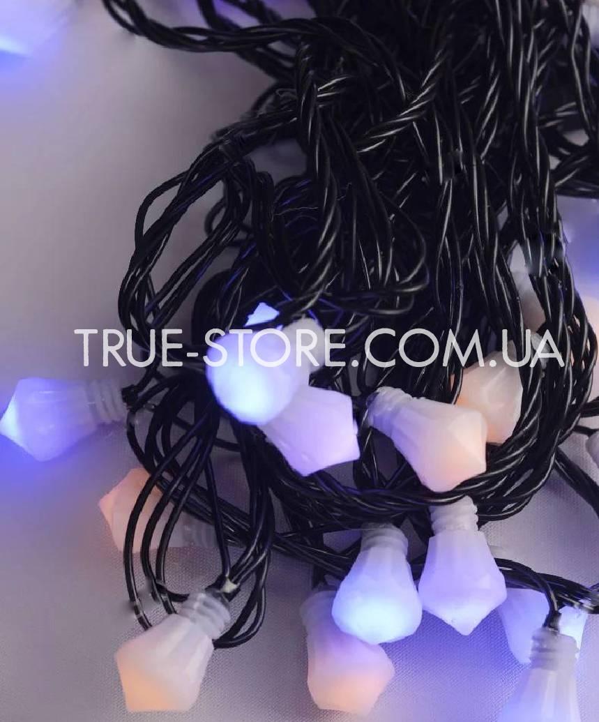 Гірлянда фігурки 40LED, 7м+перехідник, Жовто-Синій колір