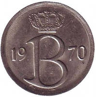 25 сантимов. 1948-93 год, Бельгия. (Belgie)