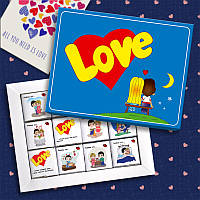 Шоколадний набір "Love is" 60 м - Подарунок для коханого/коханої - Визнання в любові