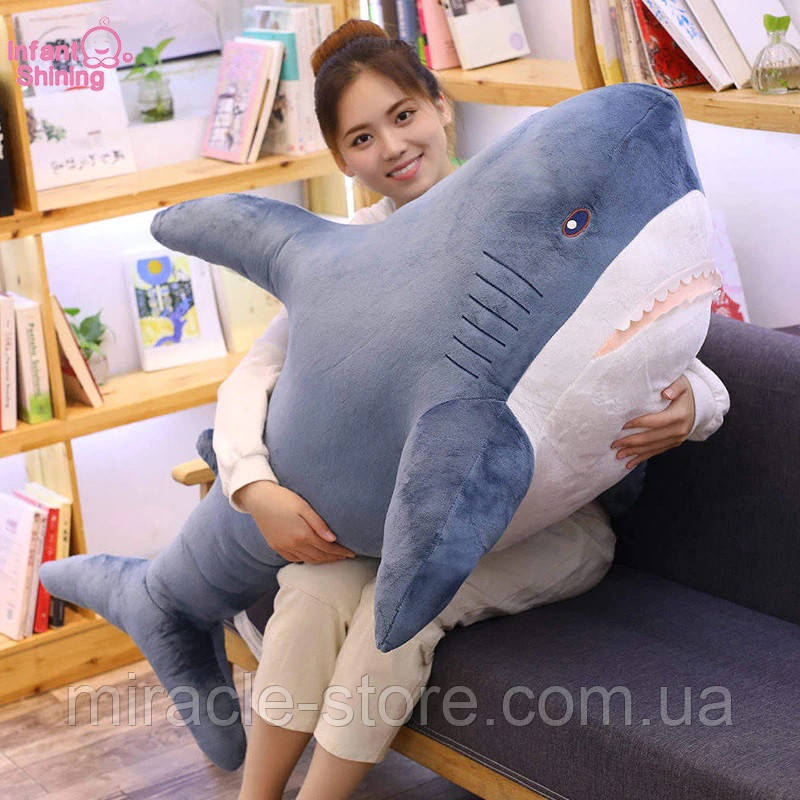М'яка іграшка подушка гігантська акула Shark doll 140 см