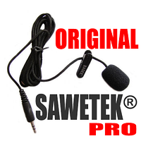 Мікрофон міні формату зовнішній високочутливий з кліпсою і екранованим кабелем Sawetek Dagee