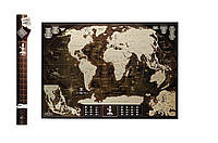 Шоколадна скретч карта світу 3-в-1 My Map Chocolate Edition ENG для любителів кави і шоколаду