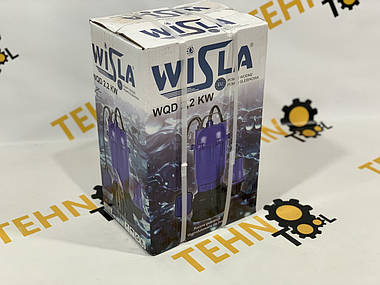Насос фекальний з поплавцем Wisla WQD 2.2 з дробителем Польща чавунний корпус, фото 4