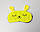 Прикольна маска на очі для сну "Зайчик з вушками" (жовтий) - М'які зручні маска для сну недорогий подарунок, фото 3