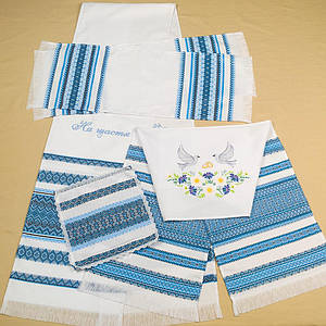 Набір рушників для весілля "Синій"