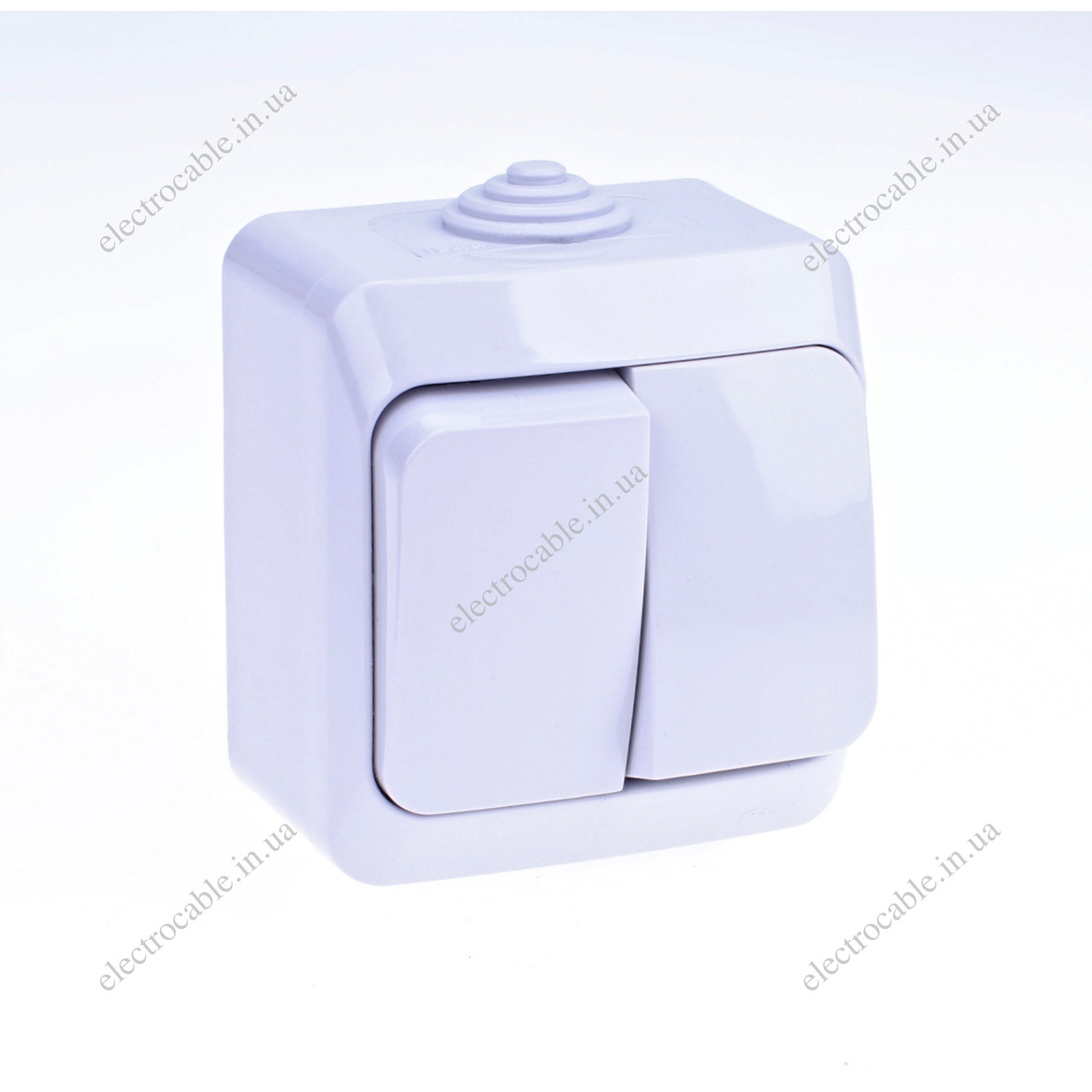 Sedar Plus вимикач 2-клавішний світло-сірий IP44, Schneider Electric, фото 1