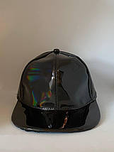 Кепка Snapback Блискуча Голограма Чорна, фото 3