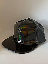 Кепка Snapback Блискуча Голограма Чорна, фото 6