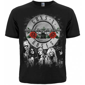 Футболка Guns’n’Roses (лого+фото групи), Розмір L