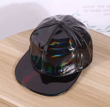 Кепка Snapback Блискуча Голограма Чорна, фото 1