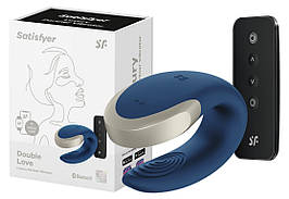 Багатофункціональний вібратор для пар з управлінням через додаток Satisfyer Double Love Blue