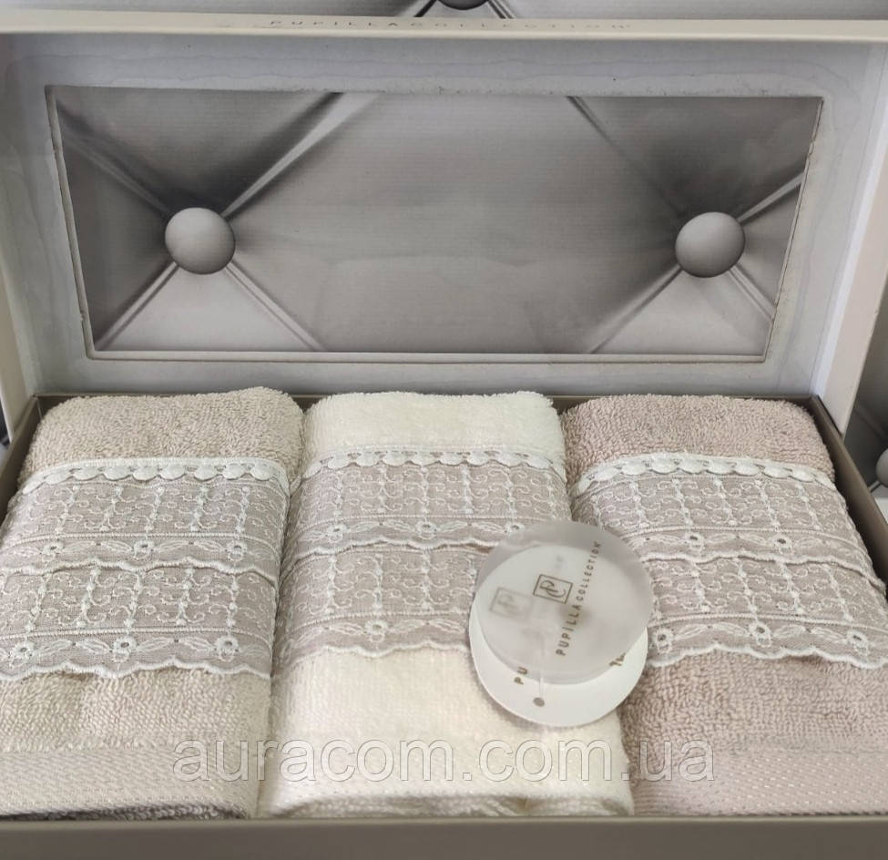 Набір кухонних рушників. у коробці, 3 штуки, Pupilla, Туреччина, фото 1