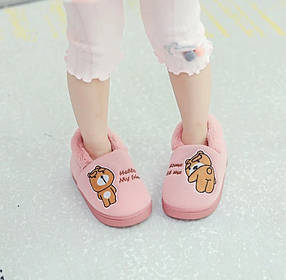 Дитячі тапки для дому з анімалістичні малюнком 15,5 см