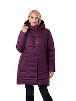 Зимние женские куртки большой размер 48-66 марсал