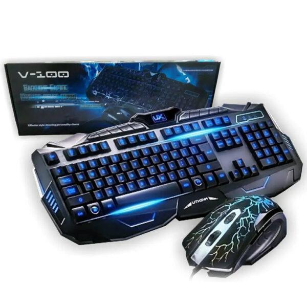 Купить Игровая клавиатура и мышь с подсветкой V100 геймерский комплект ...