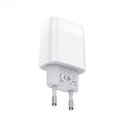 Мережевий зарядний пристрій Hoco C73А 2 USB/2.4A білий, фото 2