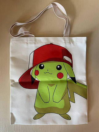 Сумка-шопер Аніме Pokemon Пікачу в Кепці, фото 1
