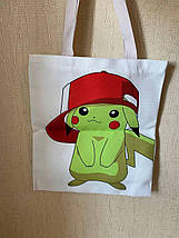 Сумка-шопер Аніме Pokemon Пікачу в Кепці, фото 3