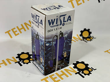 Насос дренажний із поплавцем Wisla QDX 1.5 KW для брудної води із сіткою, фото 4