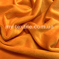 Ткань Велюр плюш стрейч спорт 180 см Оранжевый светлый