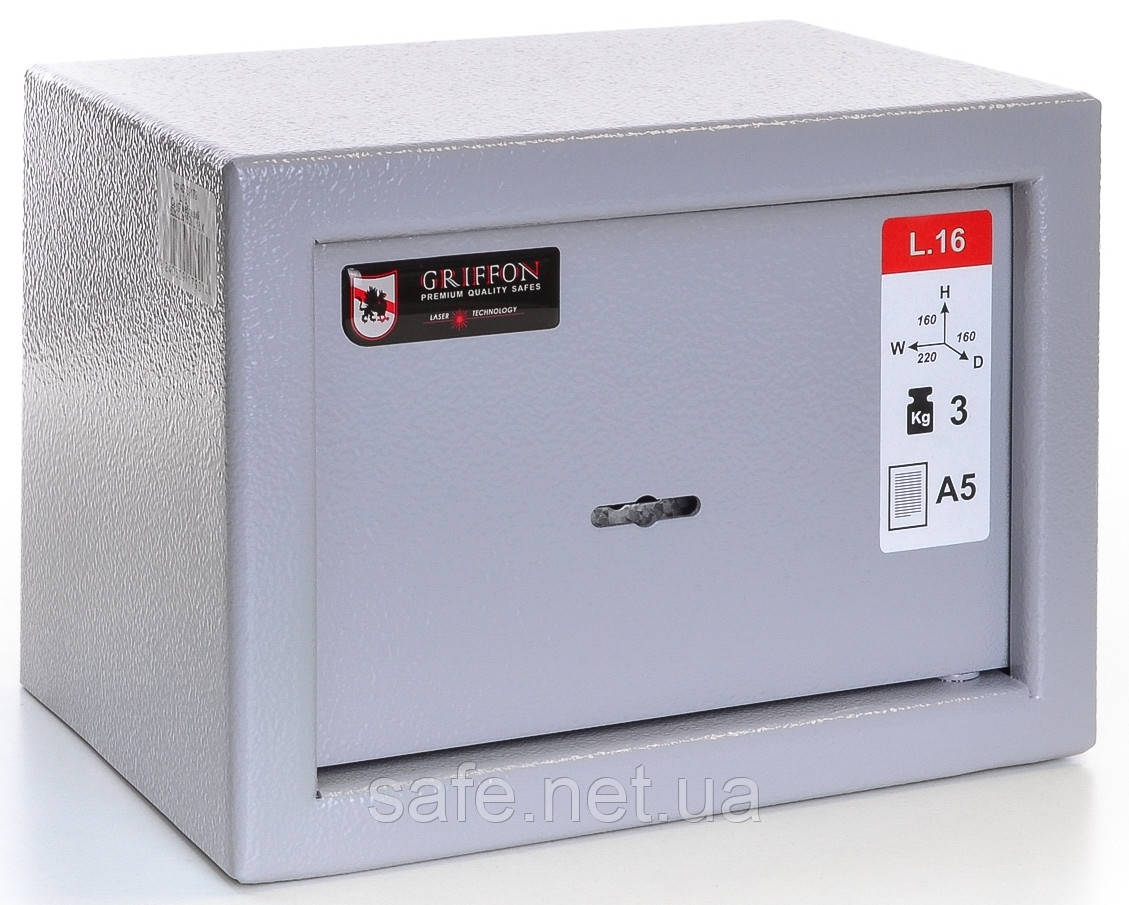 Сейф меблевий Griffon L.16.K (ВxШxГ: 160x220x160) сейф для дому, сейф для грошей, сейф для офісу та документів