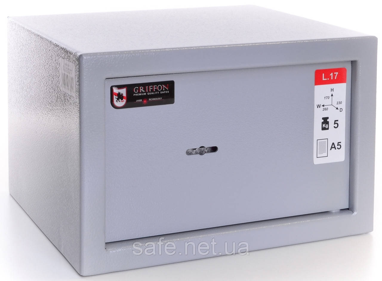 Сейф меблевий Griffon L.17.K (ВxШxГ:170x260x230) сейф для дому, сейф для грошей, сейф для офісу та документів