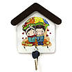 Ключниця будиночок "Діти з парасолькою", розмір 18 х 17,9 х 2,7 см, фото 2