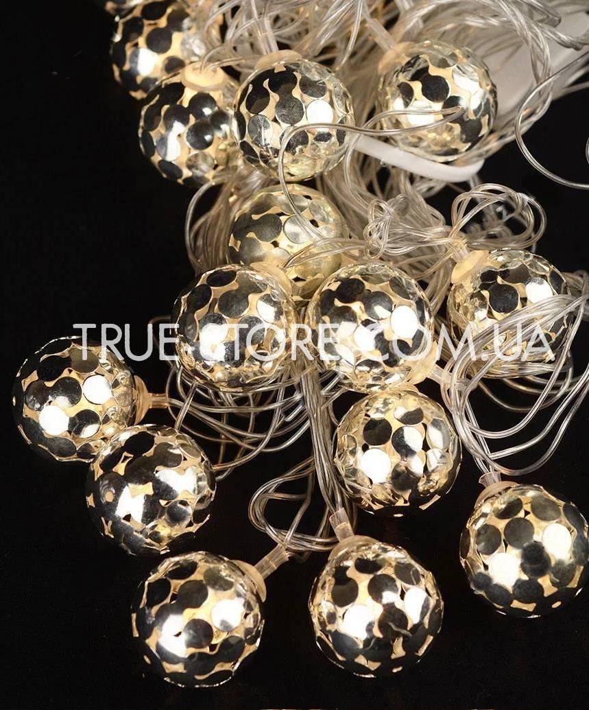 Гірлянда фігура 20LED, Теплий білий колір, 5м+перехідник