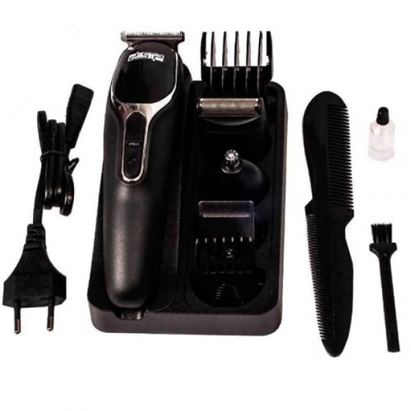 Машинка для стриження волосся й бороди 6 в 1 DSP 90210 тример для носа та вух, фото 1
