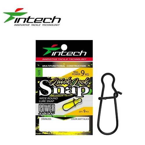 Застібка Intech Quick lock Snap Matt black (9 шт) #00