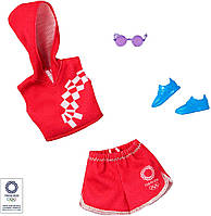 Одежда для кукол Барби Barbie Clothes: Olympic Games Tokyo 2020 Doll, Sport Top & Skirt GHX83