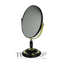 Зеркало YRE круглое двухстороннее черно-золотое (HB-62 З12050)