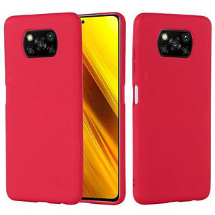 Чохол Silicone Case full для Xiaomi Poco X3 Red