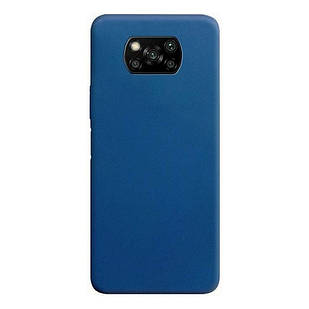 Чохол Silicone Case full для Xiaomi Poco X3 Navy Blue